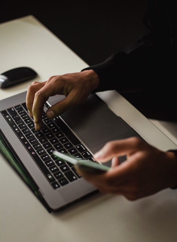 Person using computer