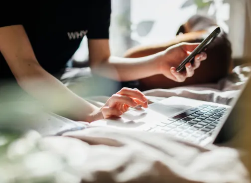 Person working on computer